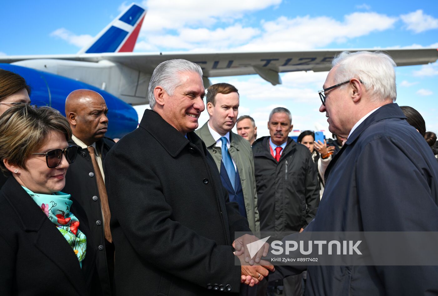 President of Cuba Miguel Diaz-Canel Bermudez arrives in Moscow to attend celebrations to mark 80th anniversary of Victory