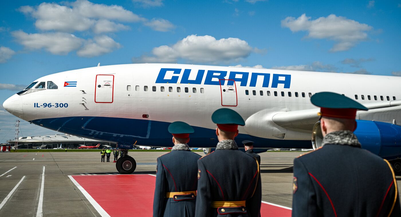 President of Cuba Miguel Diaz-Canel Bermudez arrives in Moscow to attend celebrations to mark 80th anniversary of Victory