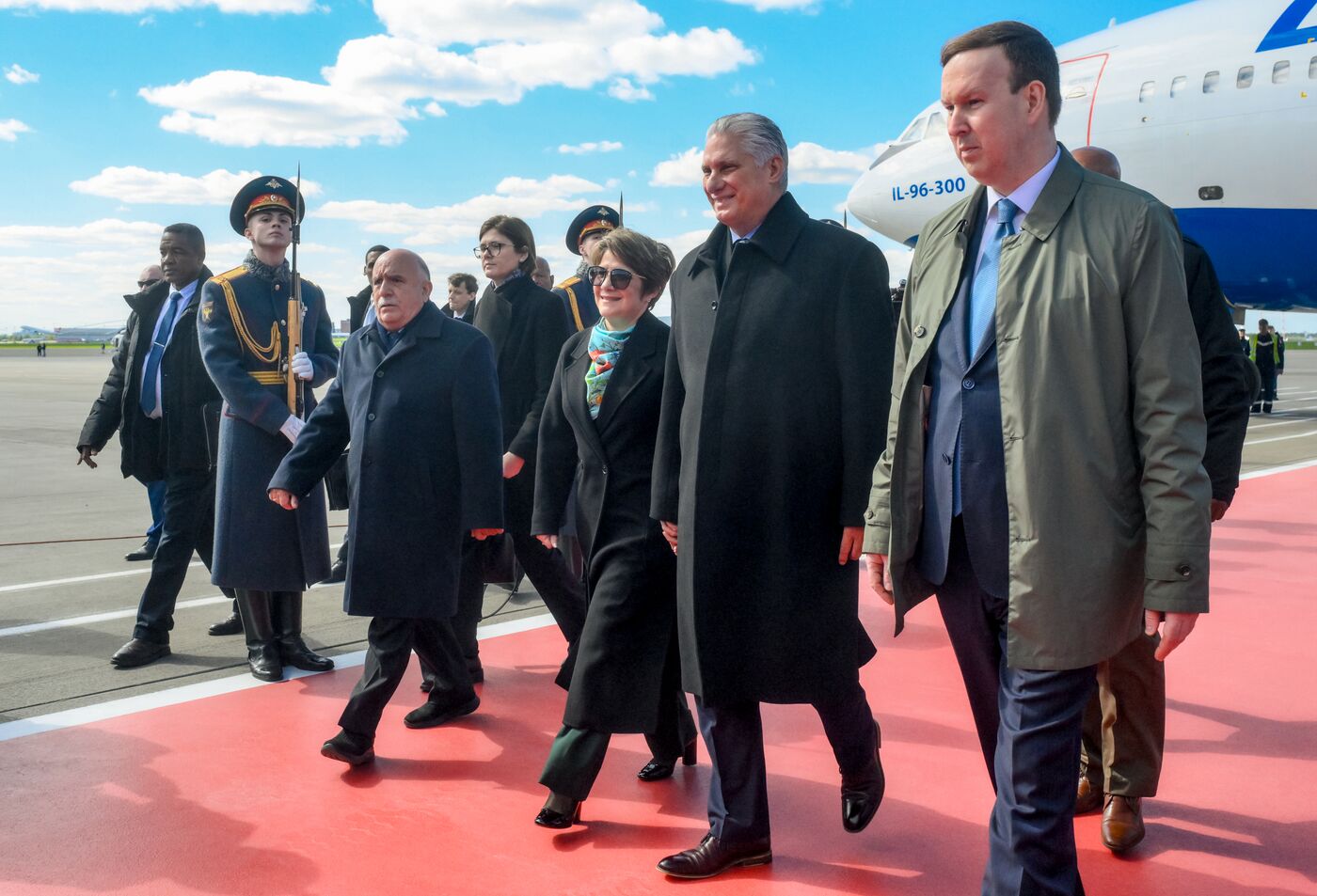 President of Cuba Miguel Diaz-Canel Bermudez arrives in Moscow to attend celebrations to mark 80th anniversary of Victory