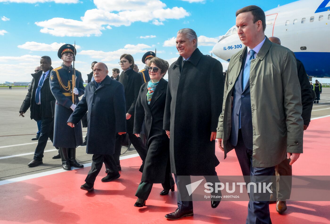 President of Cuba Miguel Diaz-Canel Bermudez arrives in Moscow to attend celebrations to mark 80th anniversary of Victory