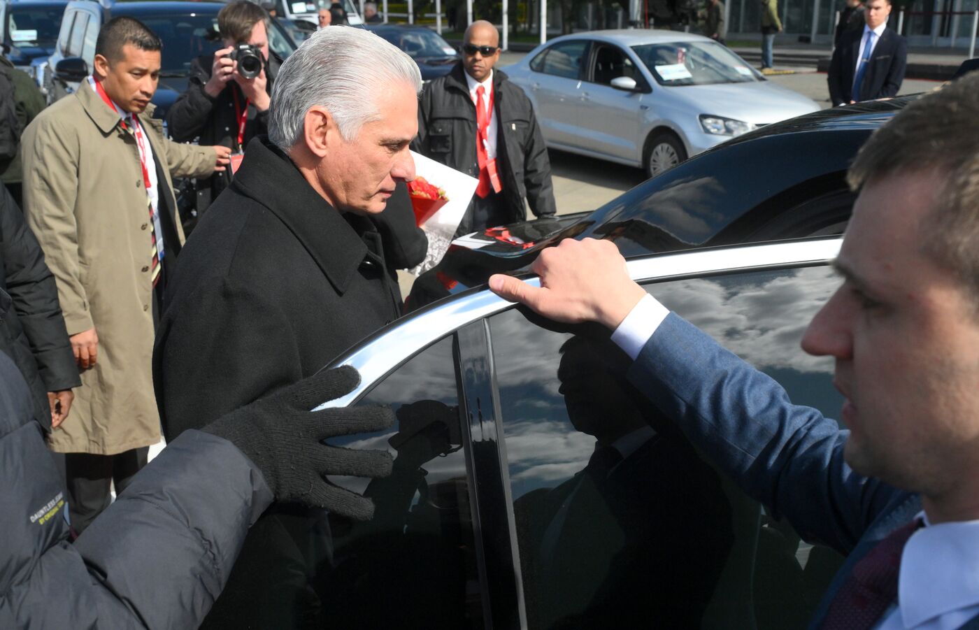 President of Cuba Miguel Diaz-Canel Bermudez arrives in Moscow to attend celebrations to mark 80th anniversary of Victory