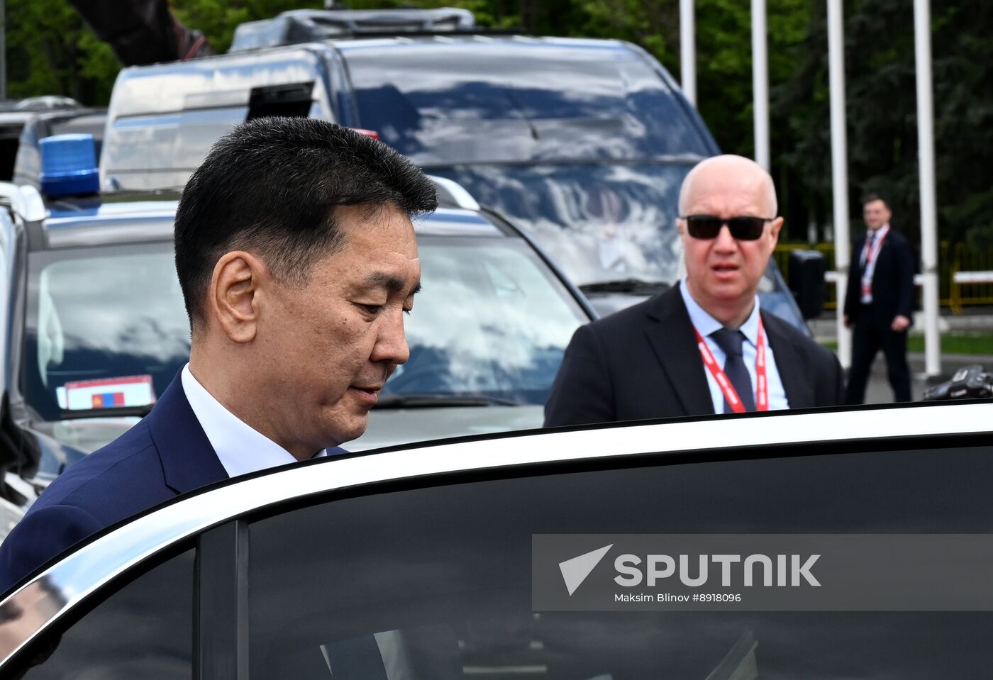 Arrival of President of Mongolia Ukhnaagiin Khurelsukh in Moscow to attend 80th anniversary of Victory