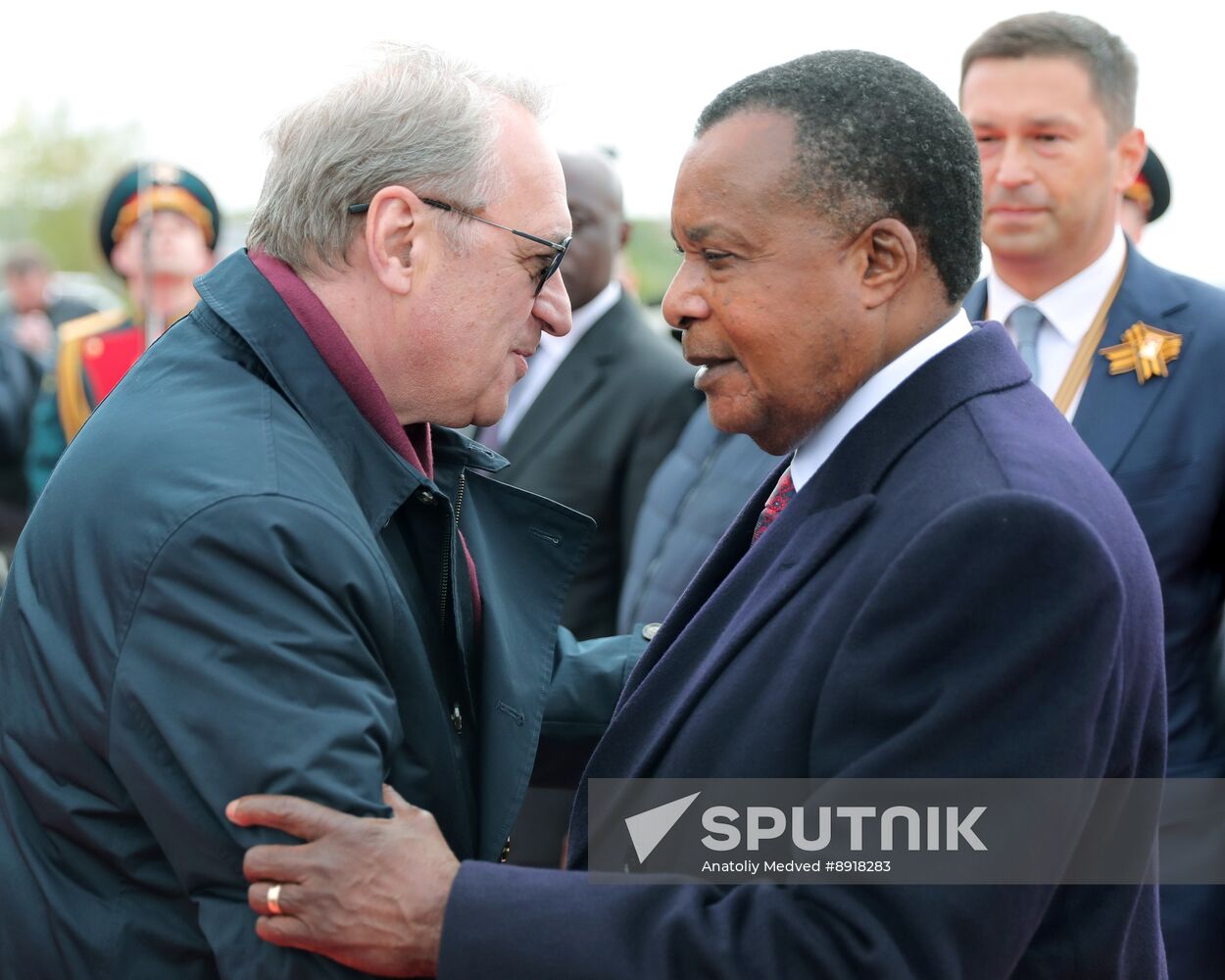 President of the Republic of the Congo Denis Sassou Nguesso arrives in Moscow