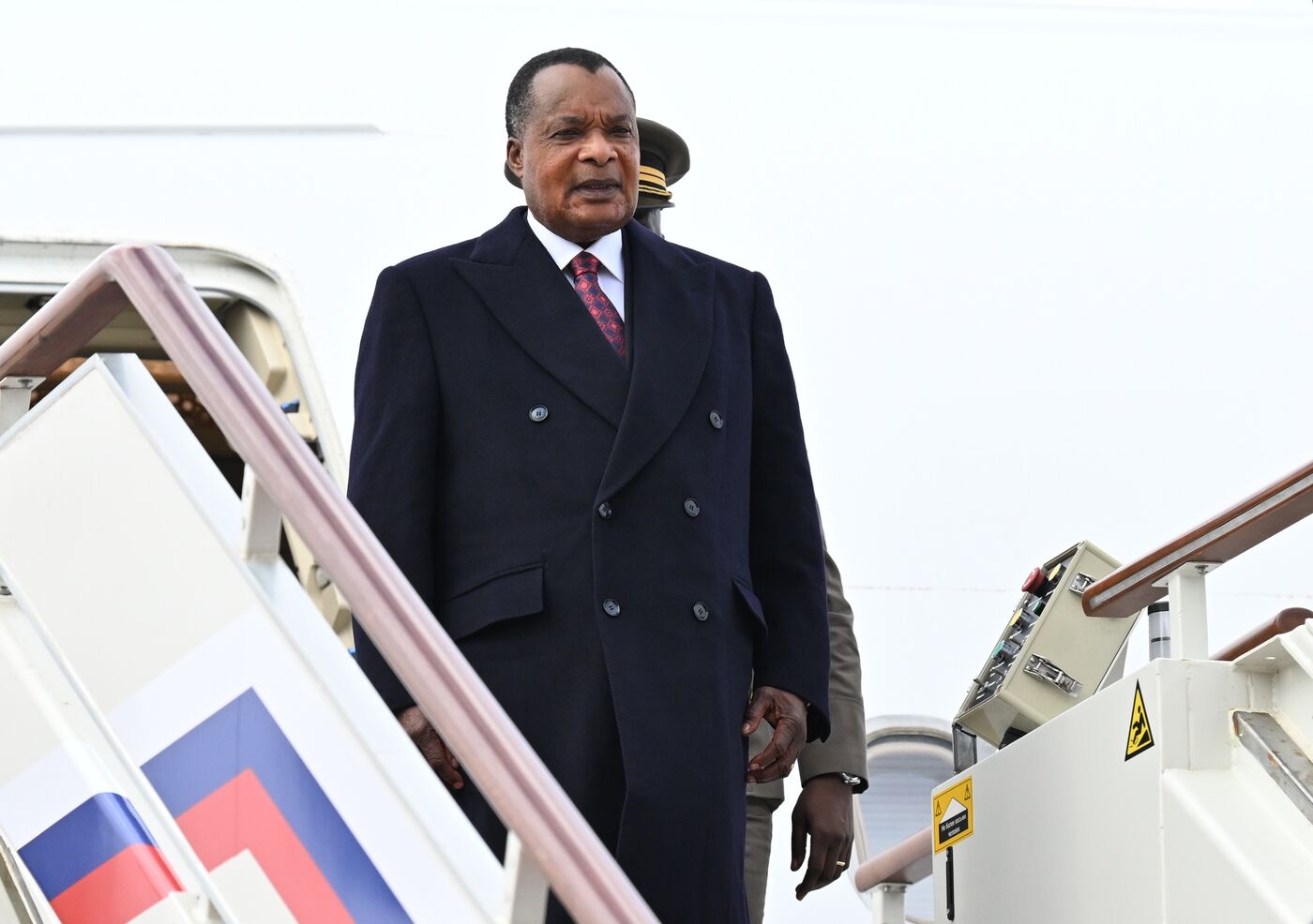 President of the Republic of the Congo Denis Sassou Nguesso arrives in Moscow