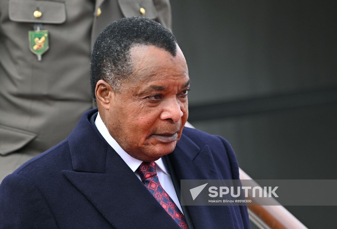 President of the Republic of the Congo Denis Sassou Nguesso arrives in Moscow