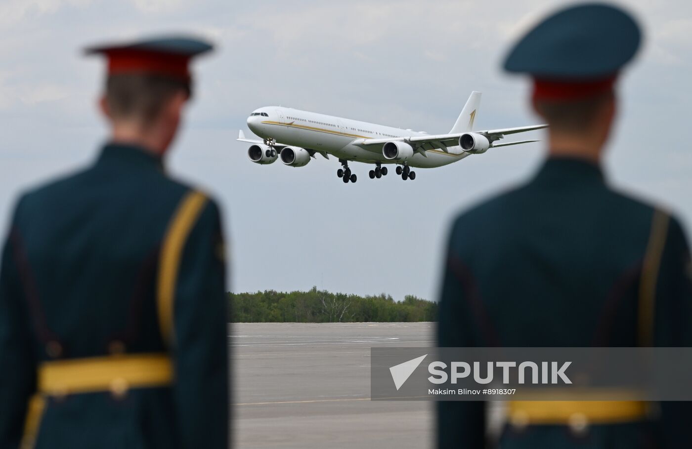 President of the Republic of the Congo Denis Sassou Nguesso arrives in Moscow