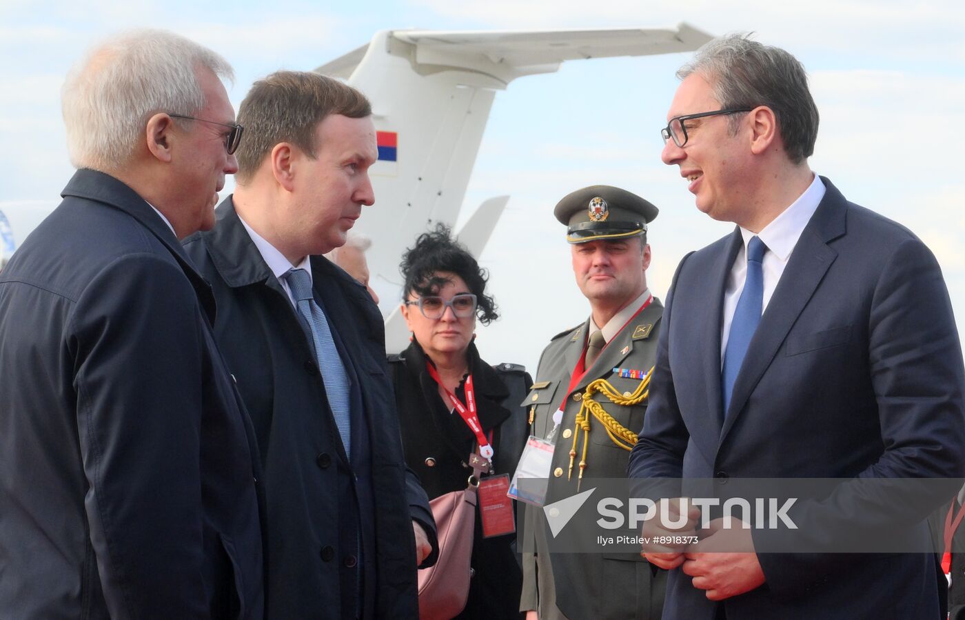 President of Serbia Aleksandar Vucic arrives in Moscow to attend celebrations to mark 80th anniversary of Victory