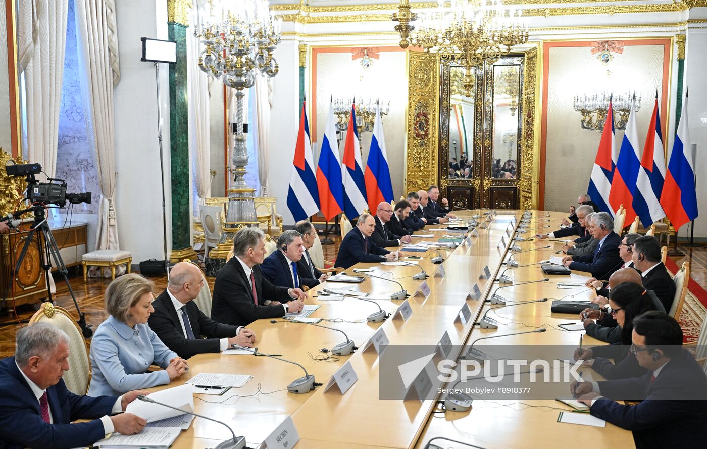 President of Russia Vladimir Putin's meeting with President of Cuba Miguel Diaz-Canel Bermudez