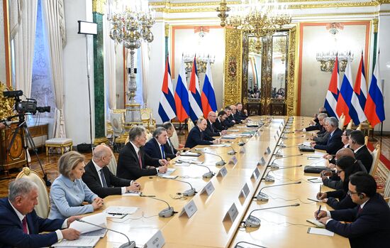 President of Russia Vladimir Putin's meeting with President of Cuba Miguel Diaz-Canel Bermudez