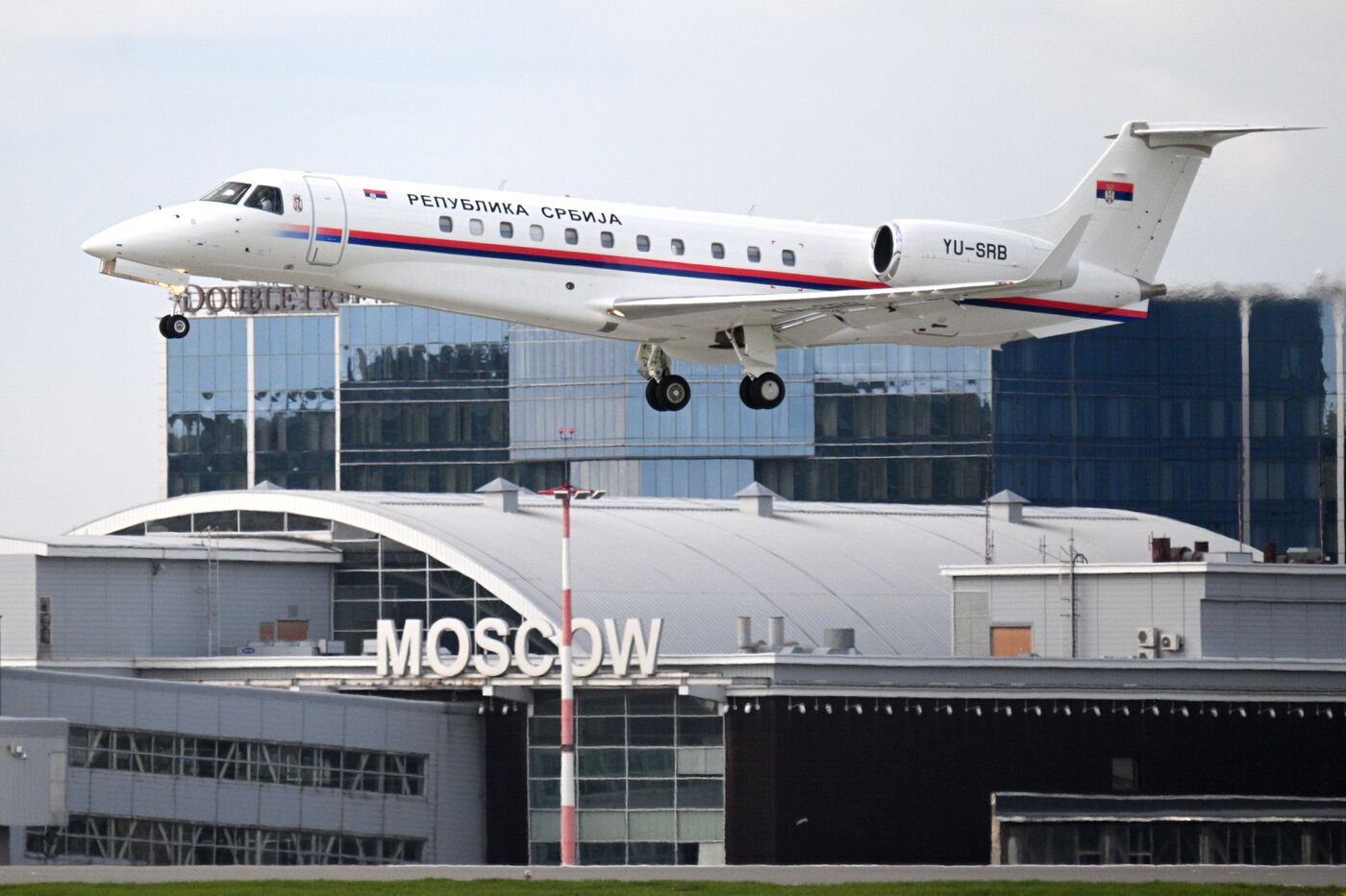 President of Serbia Aleksandar Vucic arrives in Moscow to attend celebrations to mark 80th anniversary of Victory