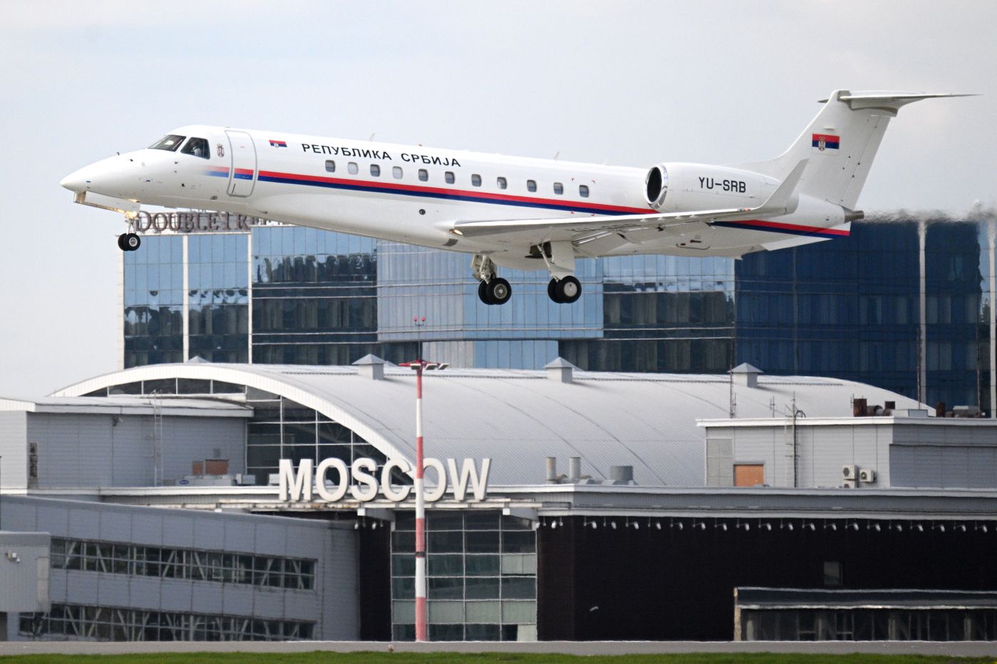 President of Serbia Aleksandar Vucic arrives in Moscow to attend celebrations to mark 80th anniversary of Victory