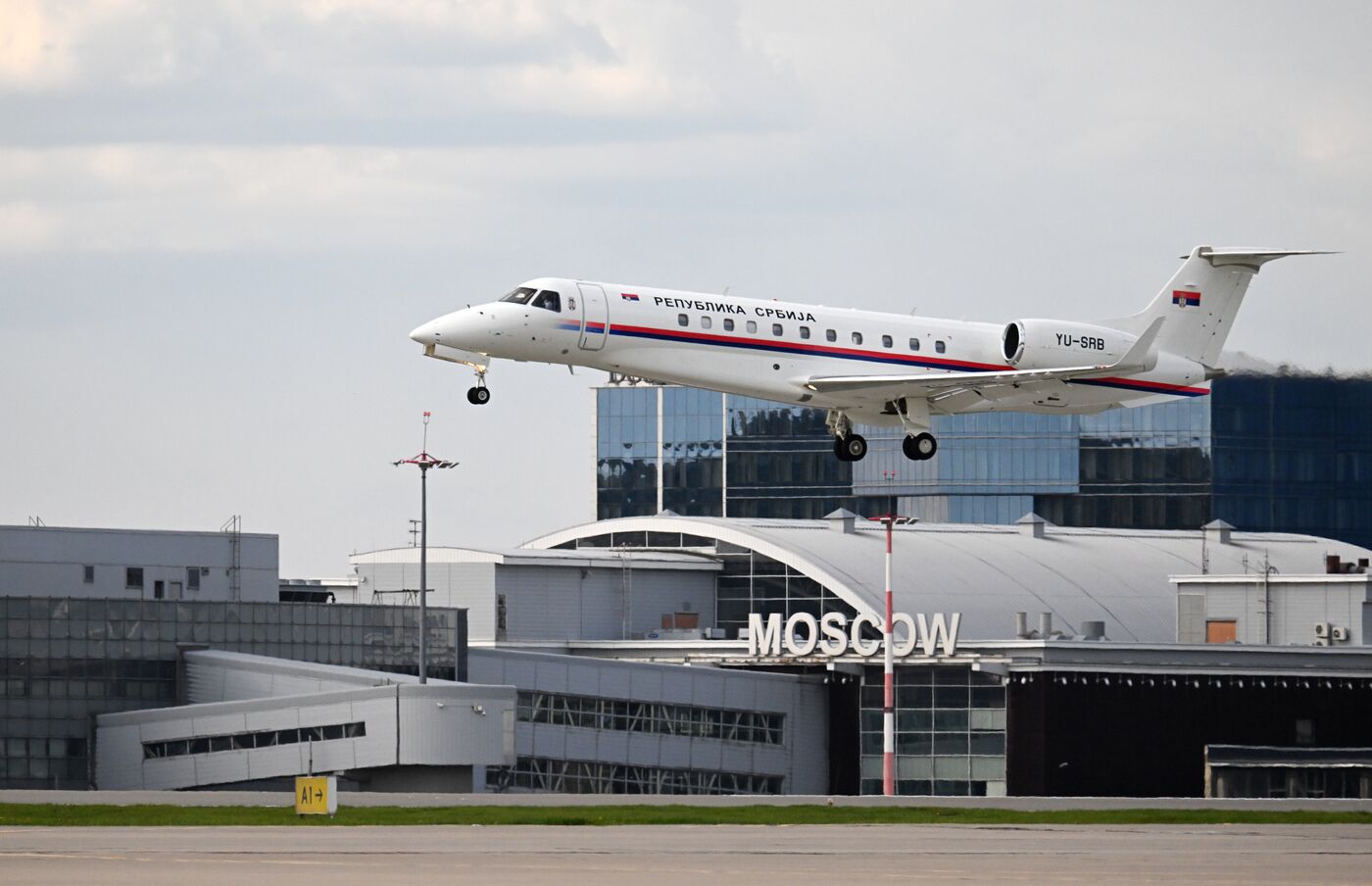President of Serbia Aleksandar Vucic arrives in Moscow to attend celebrations to mark 80th anniversary of Victory