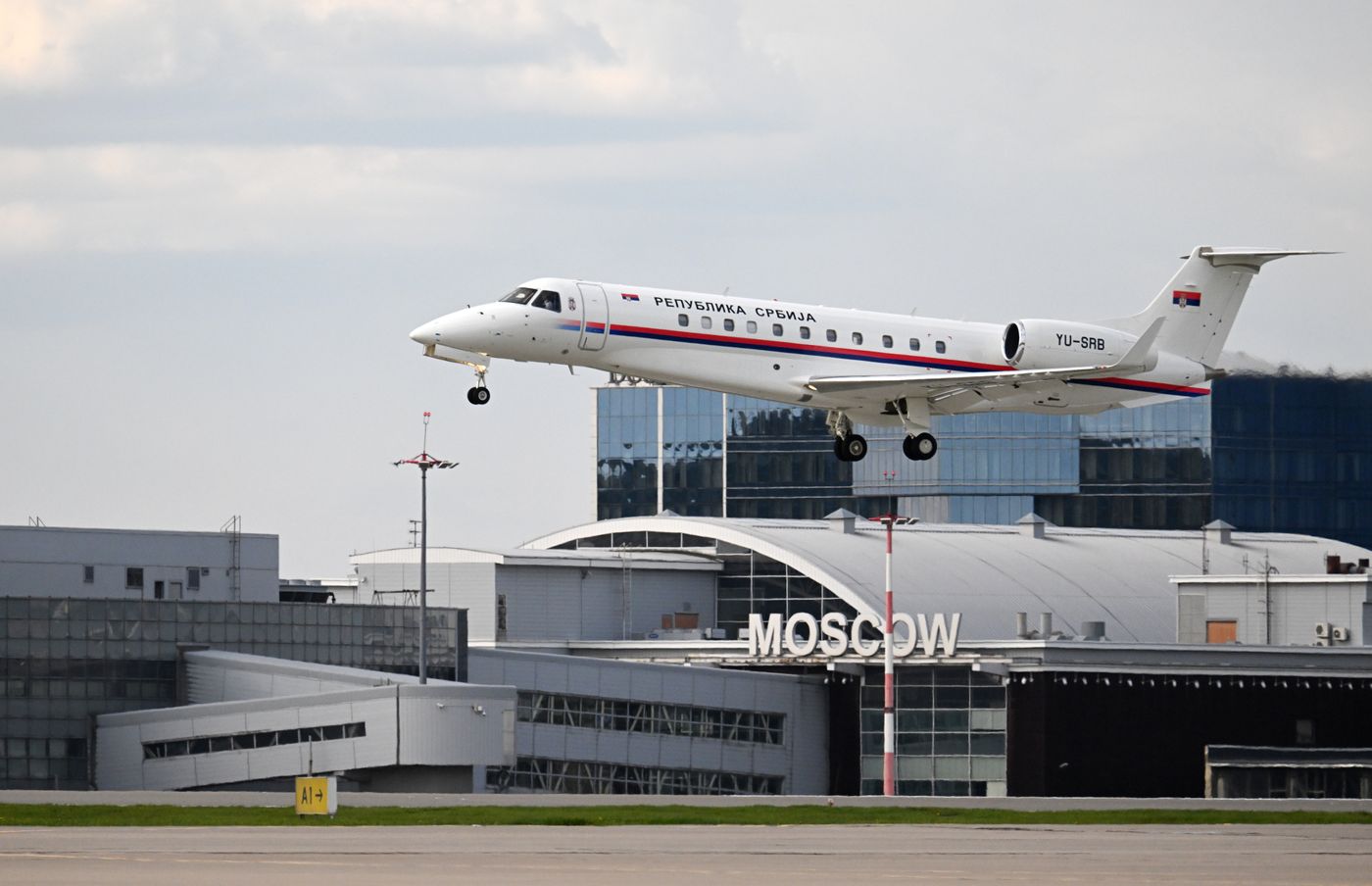President of Serbia Aleksandar Vucic arrives in Moscow to attend celebrations to mark 80th anniversary of Victory