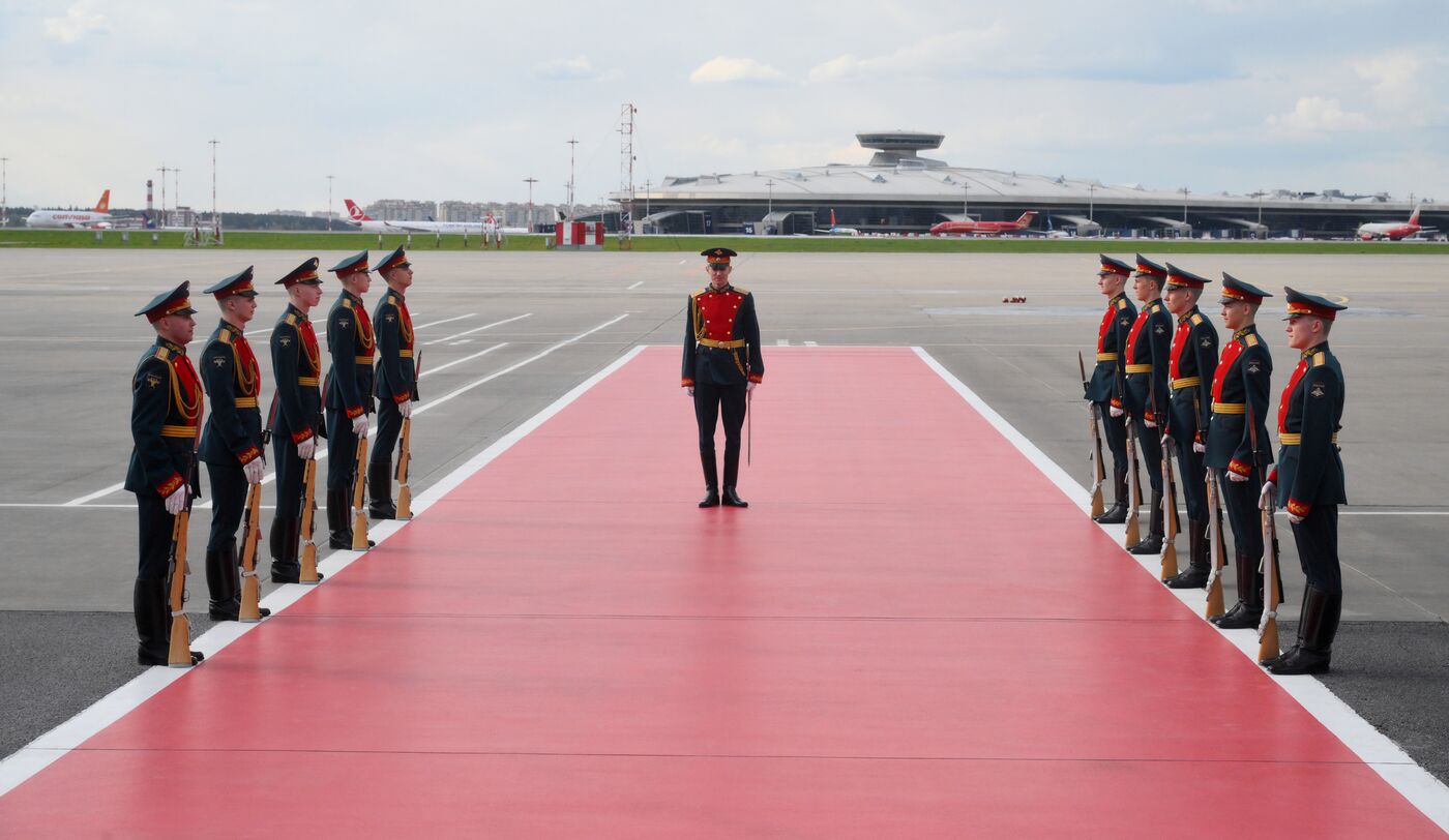 President of Serbia Aleksandar Vucic arrives in Moscow to attend celebrations to mark 80th anniversary of Victory