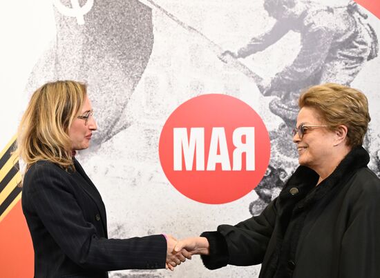 New Development Bank President Dilma Rousseff arrives in Moscow to attend celebrations to mark 80th anniversary of Victory