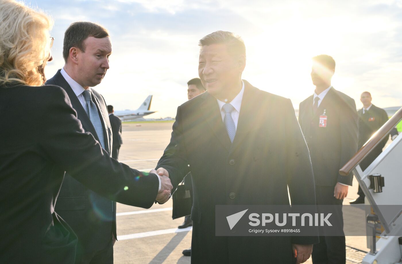 President of China Xi Jinping arrives in Moscow to attend celebrations to mark 80th anniversary of Victory