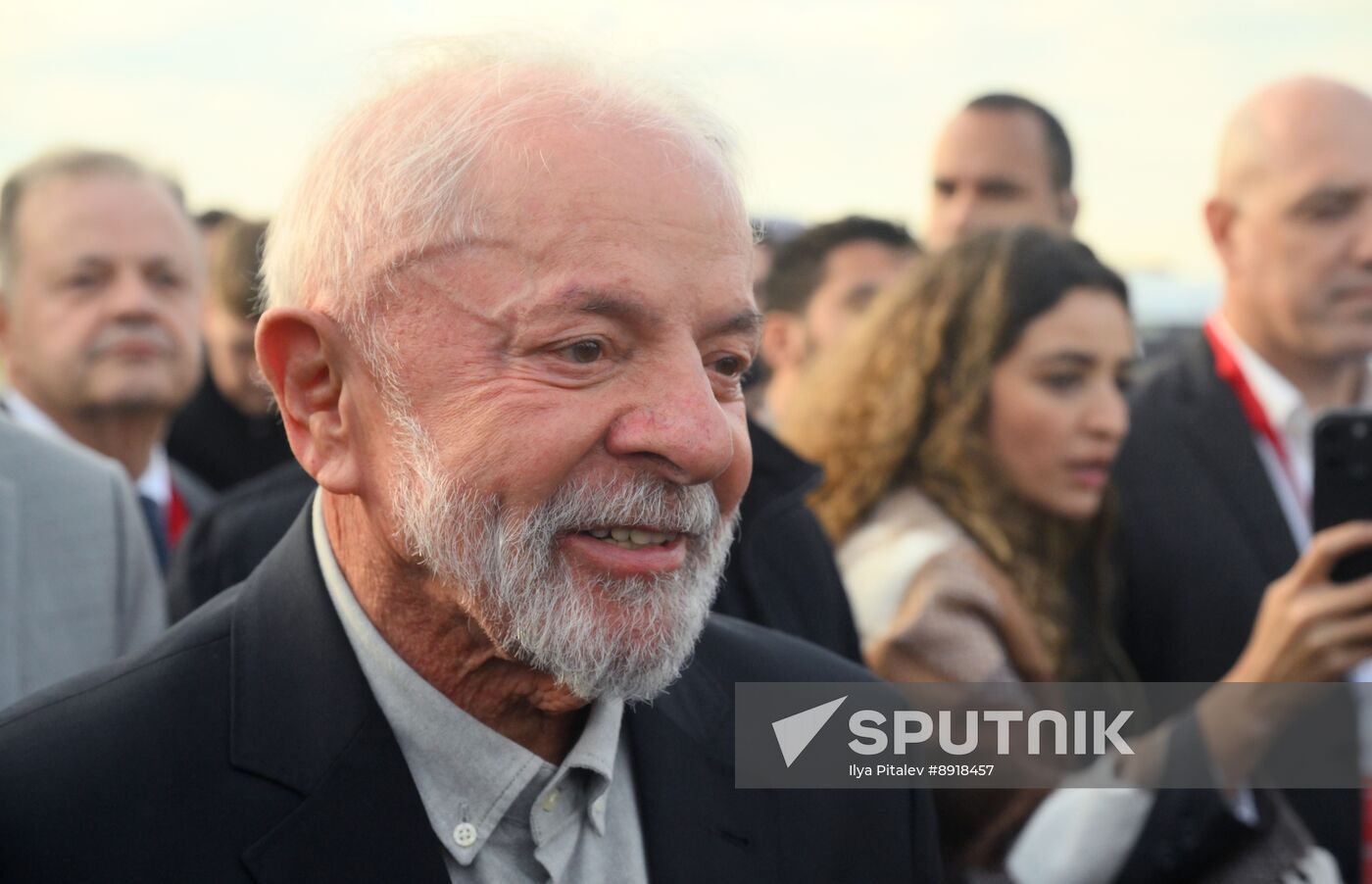 President of Brazil Luiz Inacio Lula da Silva arrives in Moscow to attend celebrations to mark 80th anniversary of Victory