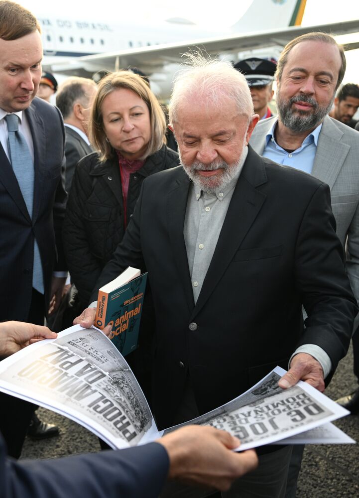 President of Brazil Luiz Inacio Lula da Silva arrives in Moscow to attend celebrations to mark 80th anniversary of Victory