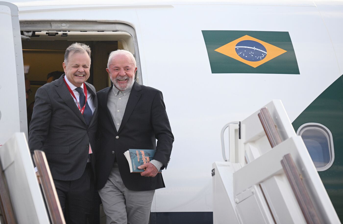 President of Brazil Luiz Inacio Lula da Silva arrives in Moscow to attend celebrations to mark 80th anniversary of Victory