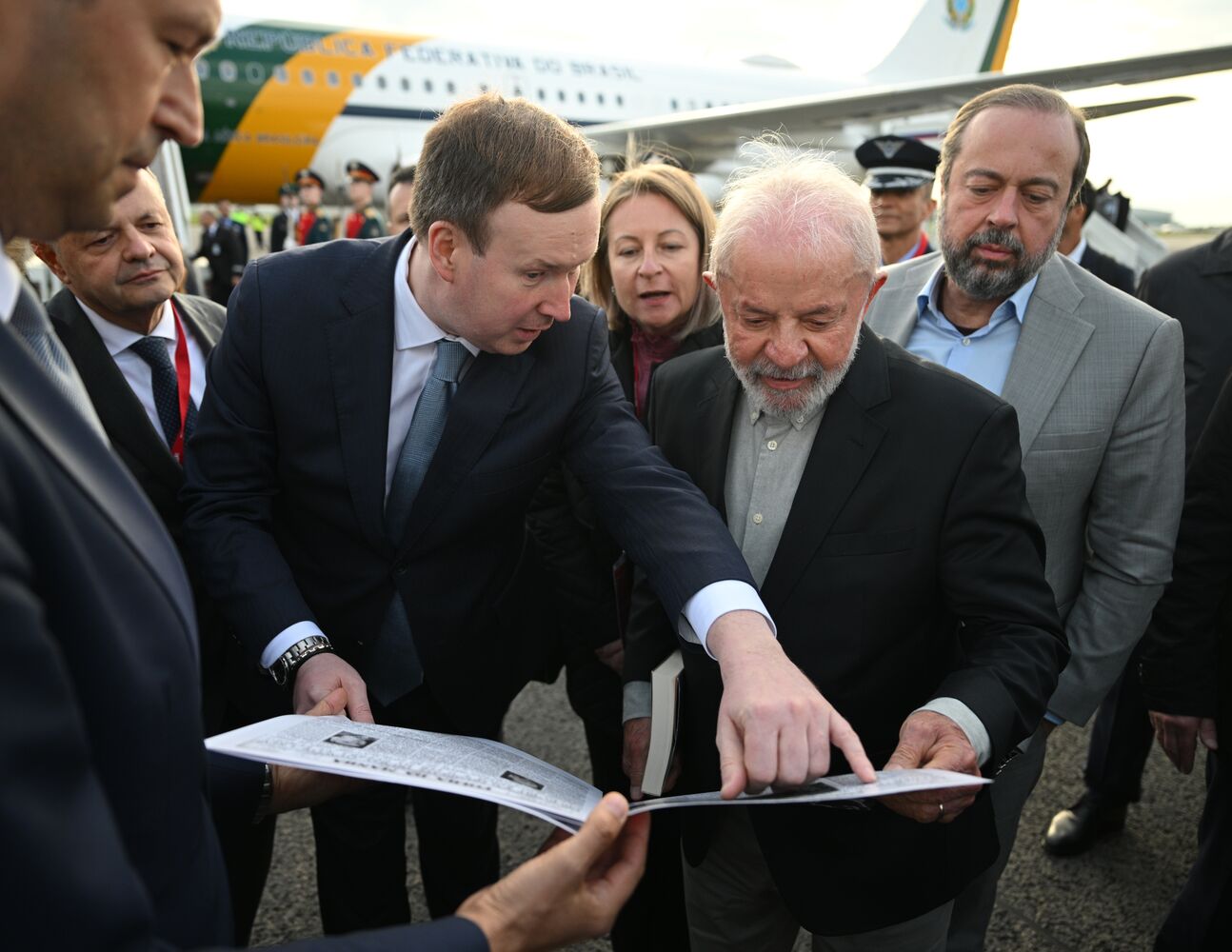 President of Brazil Luiz Inacio Lula da Silva arrives in Moscow to attend celebrations to mark 80th anniversary of Victory