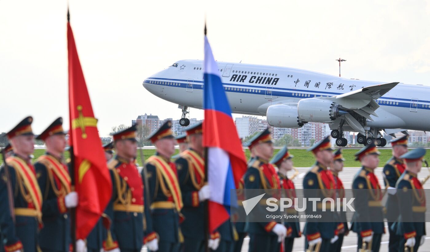 President of China Xi Jinping arrives in Moscow to attend celebrations to mark 80th anniversary of Victory