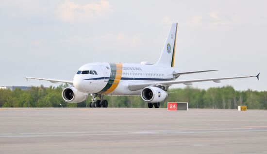 President of Brazil Luiz Inacio Lula da Silva arrives in Moscow to attend celebrations to mark 80th anniversary of Victory