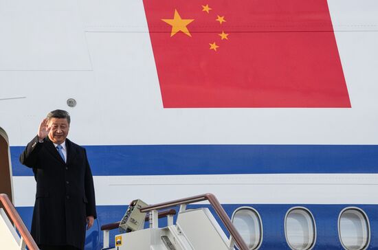 President of China Xi Jinping arrives in Moscow to attend celebrations to mark 80th anniversary of Victory
