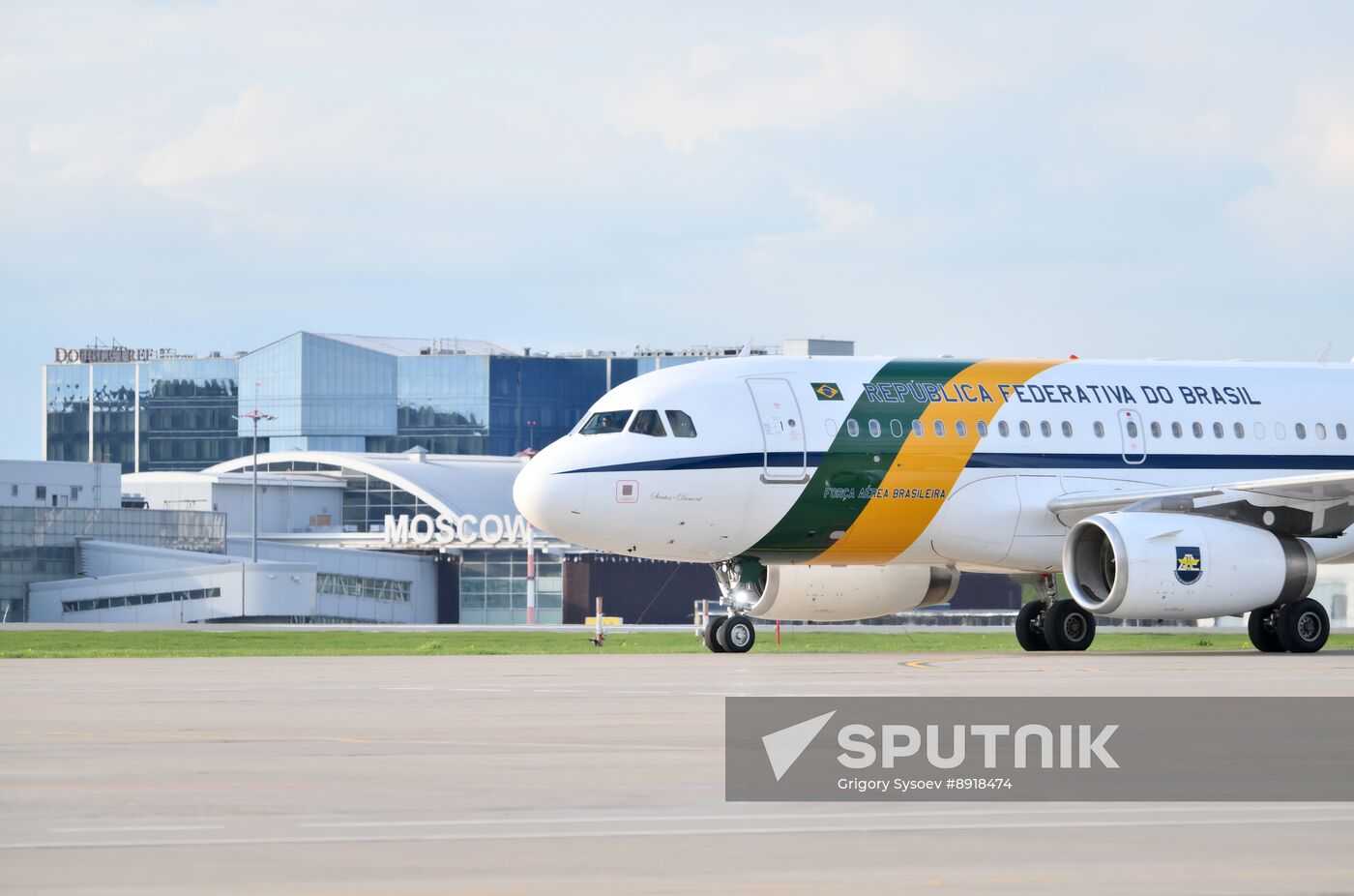 President of Brazil Luiz Inacio Lula da Silva arrives in Moscow to attend celebrations to mark 80th anniversary of Victory