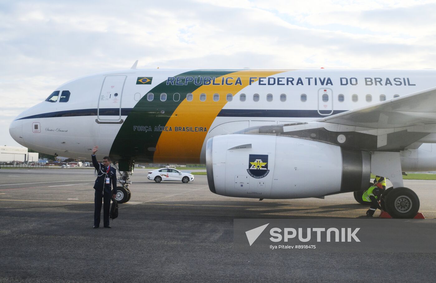 President of Brazil Luiz Inacio Lula da Silva arrives in Moscow to attend celebrations to mark 80th anniversary of Victory