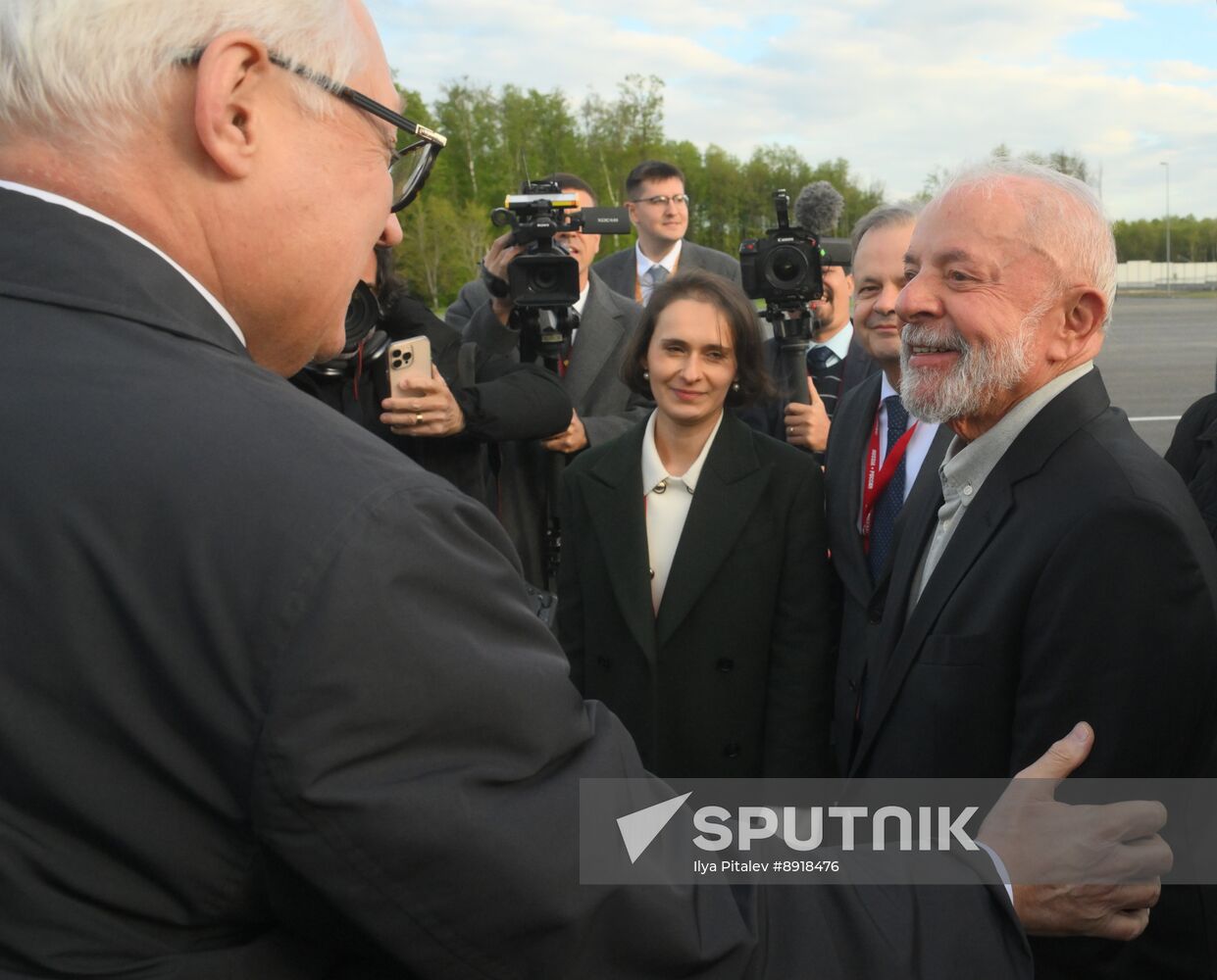 President of Brazil Luiz Inacio Lula da Silva arrives in Moscow to attend celebrations to mark 80th anniversary of Victory
