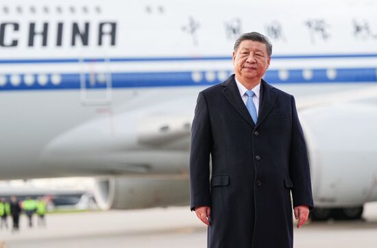 President of China Xi Jinping arrives in Moscow to attend celebrations to mark 80th anniversary of Victory