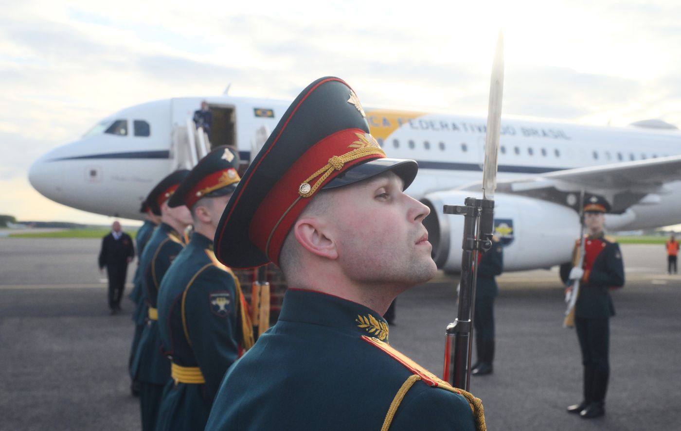 President of Brazil Luiz Inacio Lula da Silva arrives in Moscow to attend celebrations to mark 80th anniversary of Victory