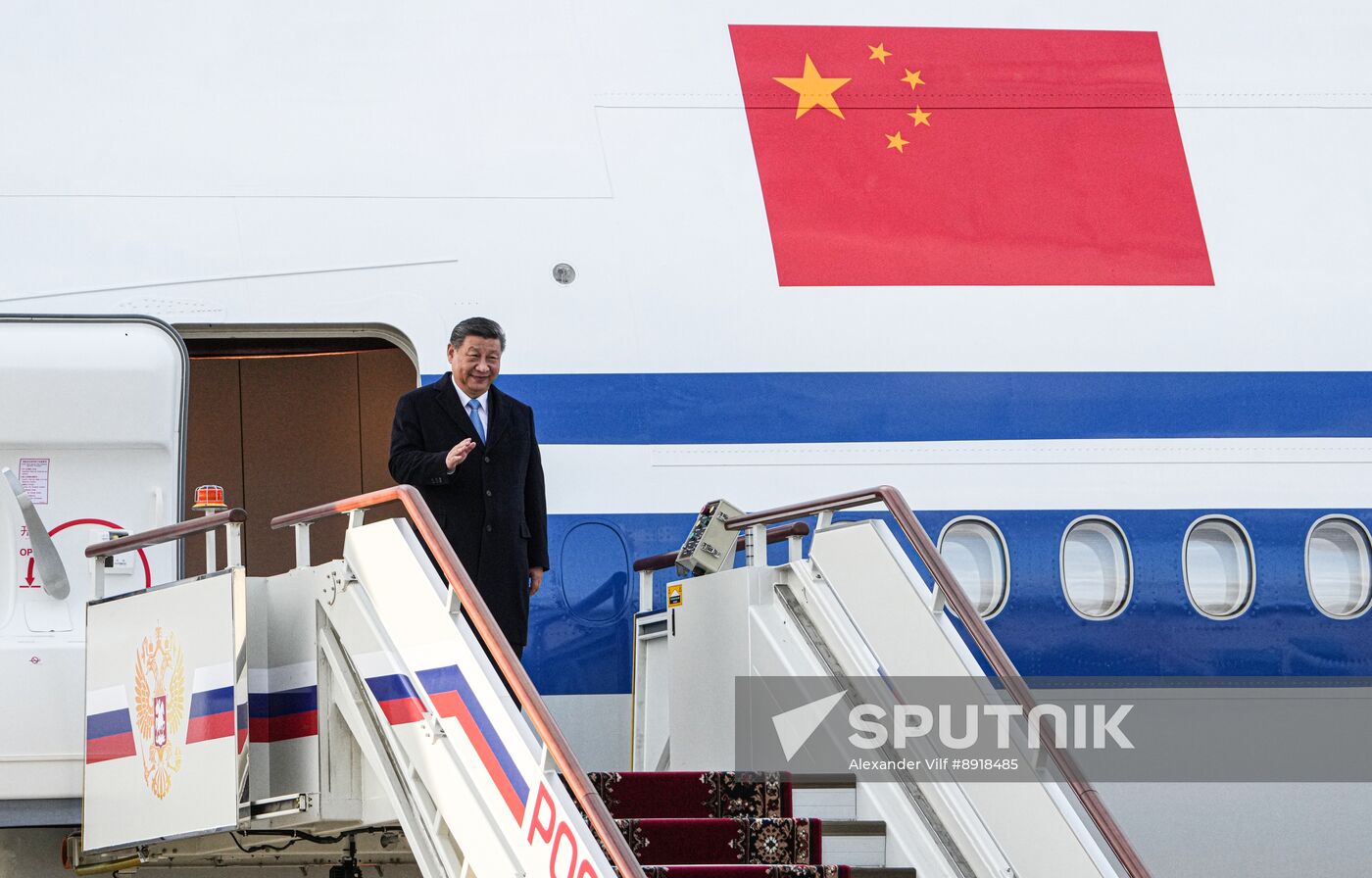 President of China Xi Jinping arrives in Moscow to attend celebrations to mark 80th anniversary of Victory