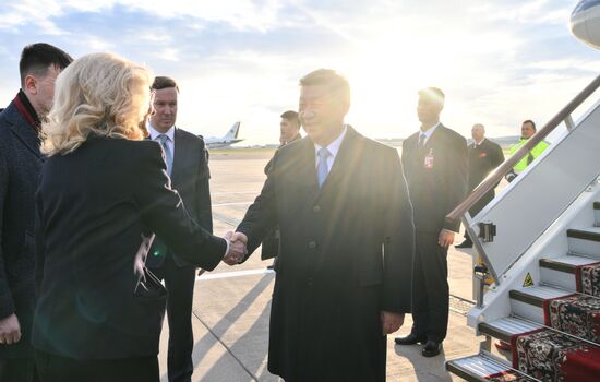 President of China Xi Jinping arrives in Moscow to attend celebrations to mark 80th anniversary of Victory