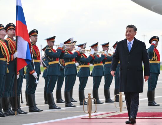 President of China Xi Jinping arrives in Moscow to attend celebrations to mark 80th anniversary of Victory