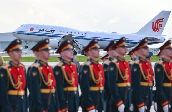 President of China Xi Jinping arrives in Moscow to attend celebrations to mark 80th anniversary of Victory