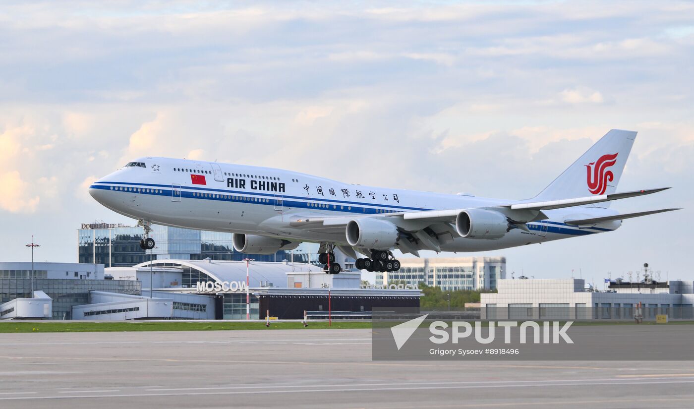 President of China Xi Jinping arrives in Moscow to attend celebrations to mark 80th anniversary of Victory