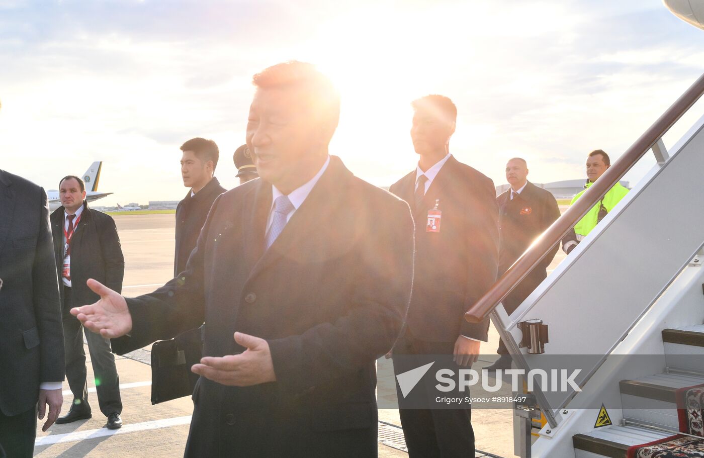 President of China Xi Jinping arrives in Moscow to attend celebrations to mark 80th anniversary of Victory