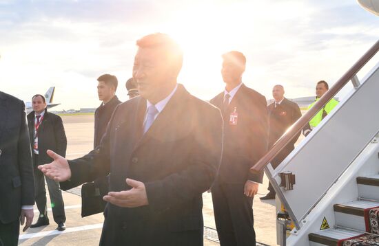 President of China Xi Jinping arrives in Moscow to attend celebrations to mark 80th anniversary of Victory