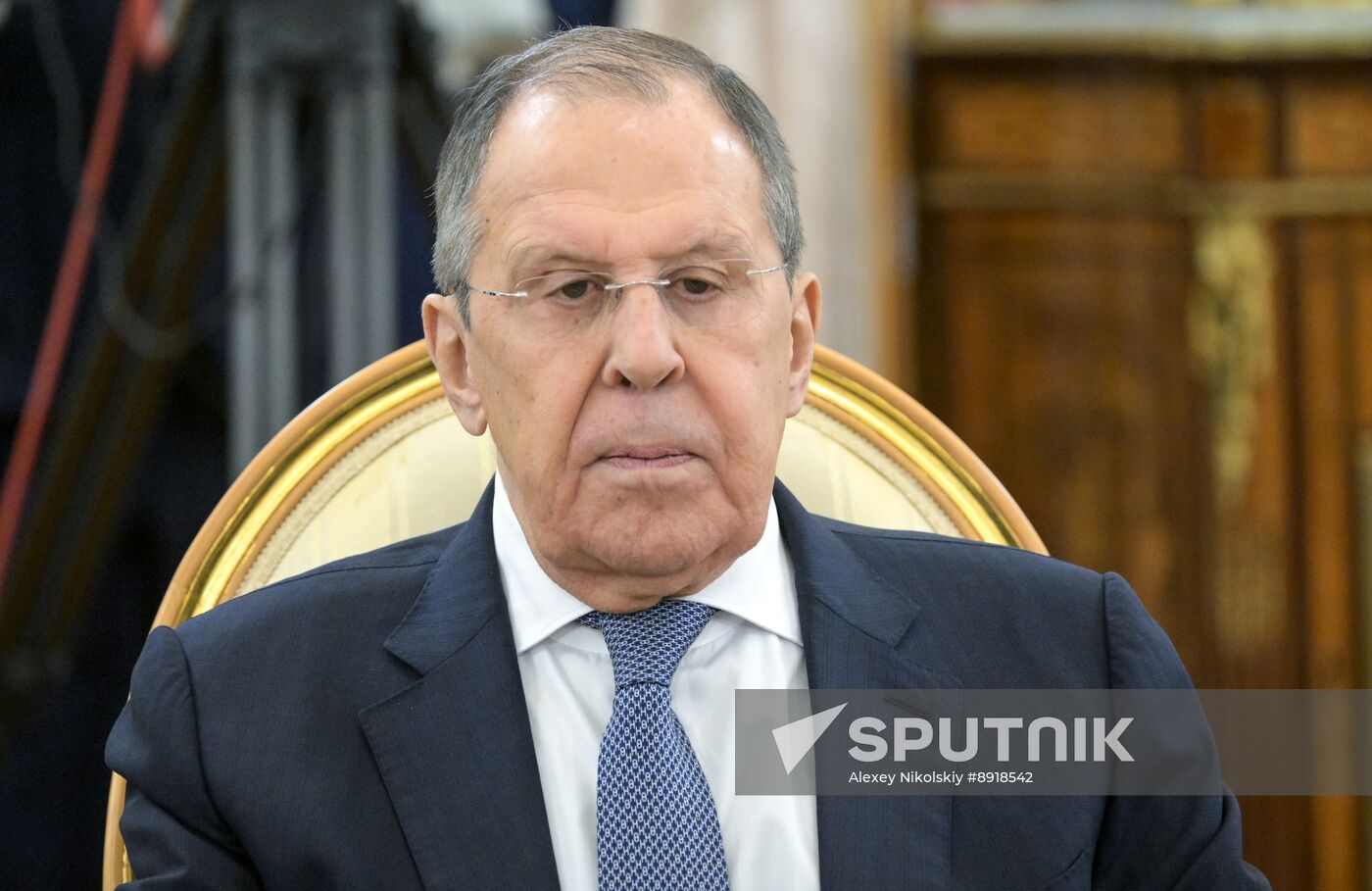 President of Russia Vladimir Putin meets with President of Mongolia Ukhnaagiin Khurelsukh