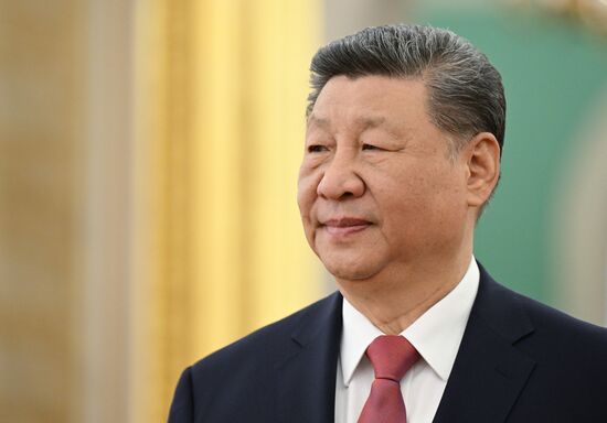 May 8, 2025. President of China Xi Jinping during a meeting with President of Russia Vladimir Putin. Location: Russia, Moscow. Author: Sergey Bobylev/Sputnik. President of China Xi Jinping's official visit to Russia