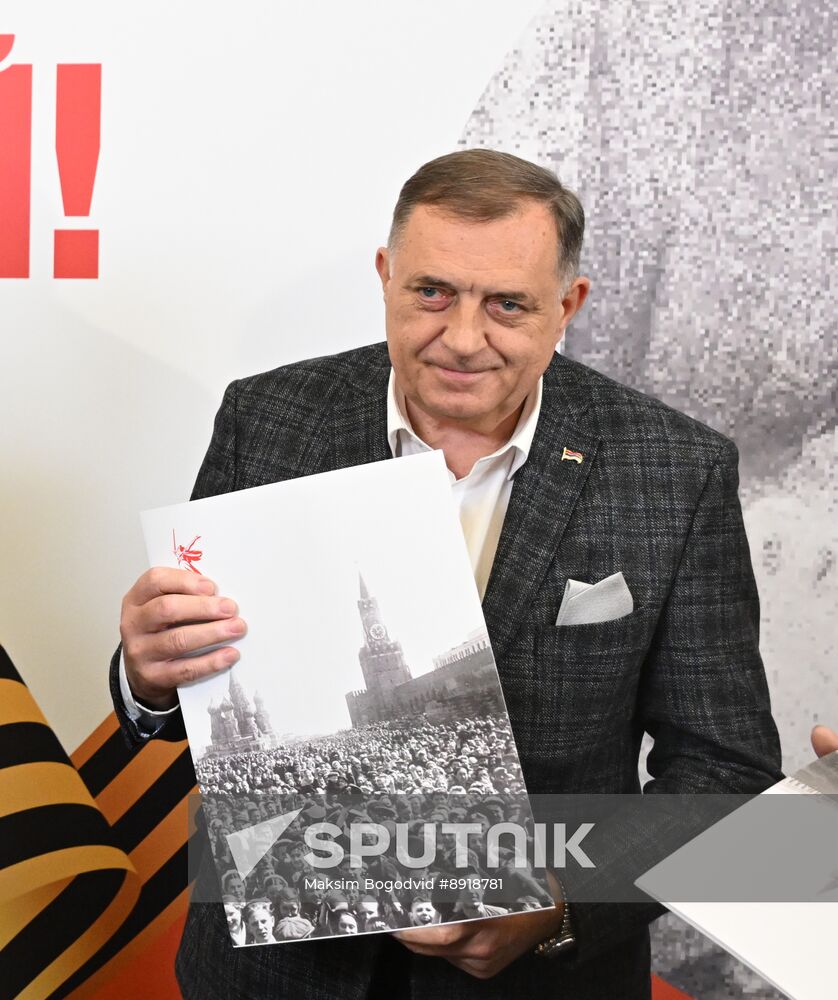 Arrival of President of Republika Srpska Milorad Dodik in Moscow for 80th anniversary of Victory