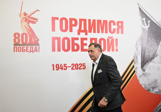 Arrival of President of Republika Srpska Milorad Dodik in Moscow for 80th anniversary of Victory