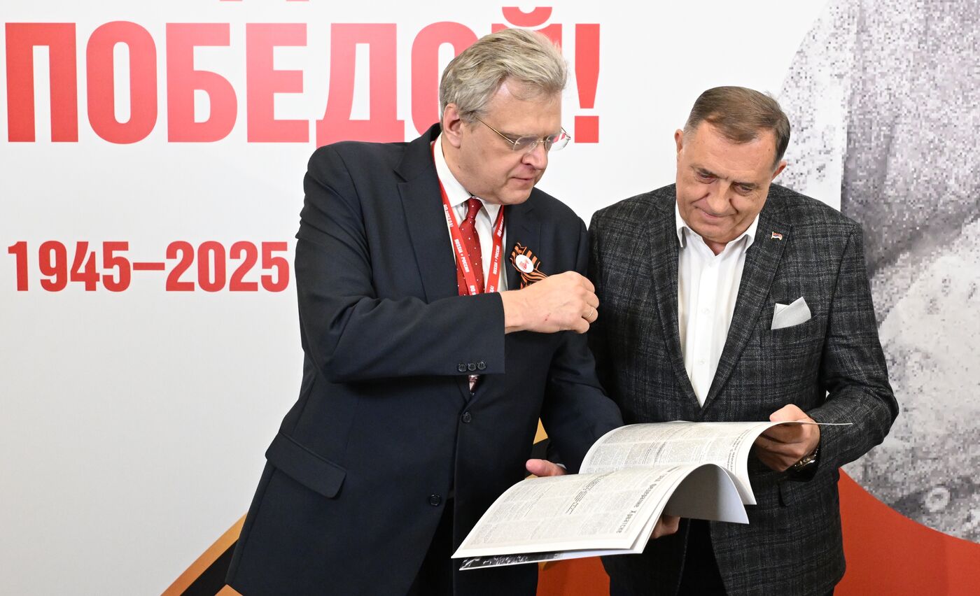 Arrival of President of Republika Srpska Milorad Dodik in Moscow for 80th anniversary of Victory