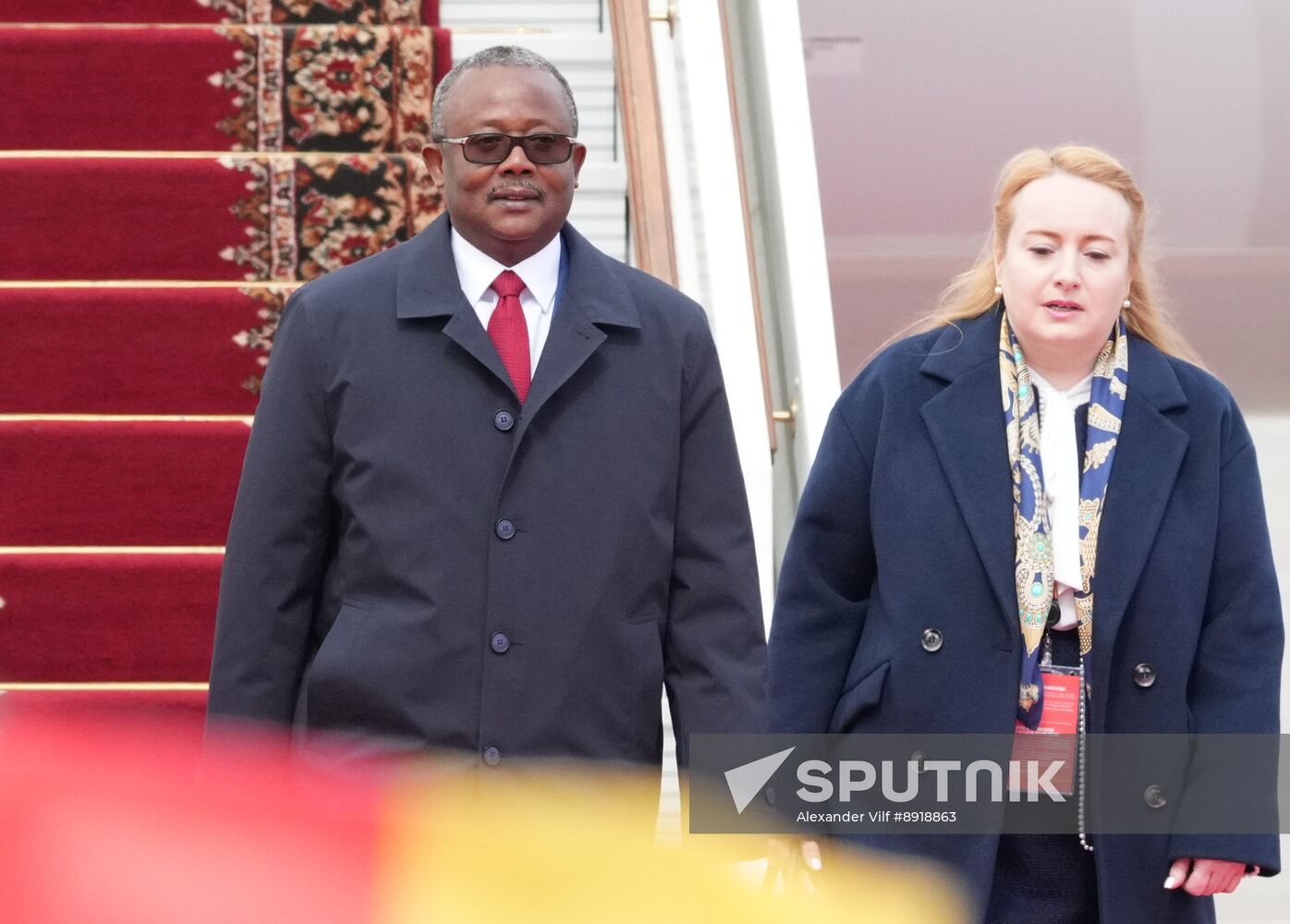 Arrival of President of the Republic of Guinea-Bissau Umaro Sissoco Embalo in Moscow for 80th anniversary of Victory