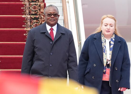 Arrival of President of the Republic of Guinea-Bissau Umaro Sissoco Embalo in Moscow for 80th anniversary of Victory