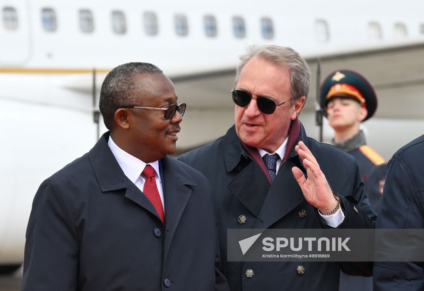 Arrival of President of the Republic of Guinea-Bissau Umaro Sissoco Embalo in Moscow for 80th anniversary of Victory