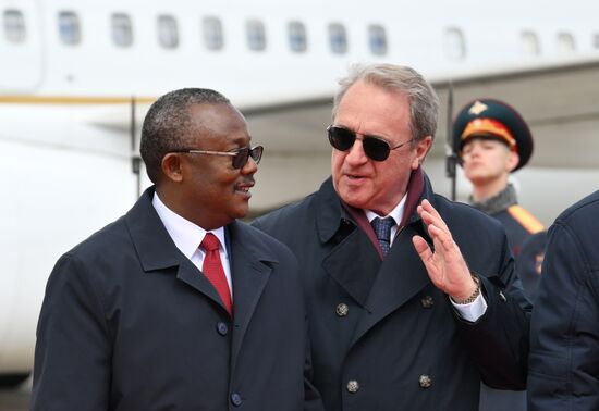 Arrival of President of the Republic of Guinea-Bissau Umaro Sissoco Embalo in Moscow for 80th anniversary of Victory