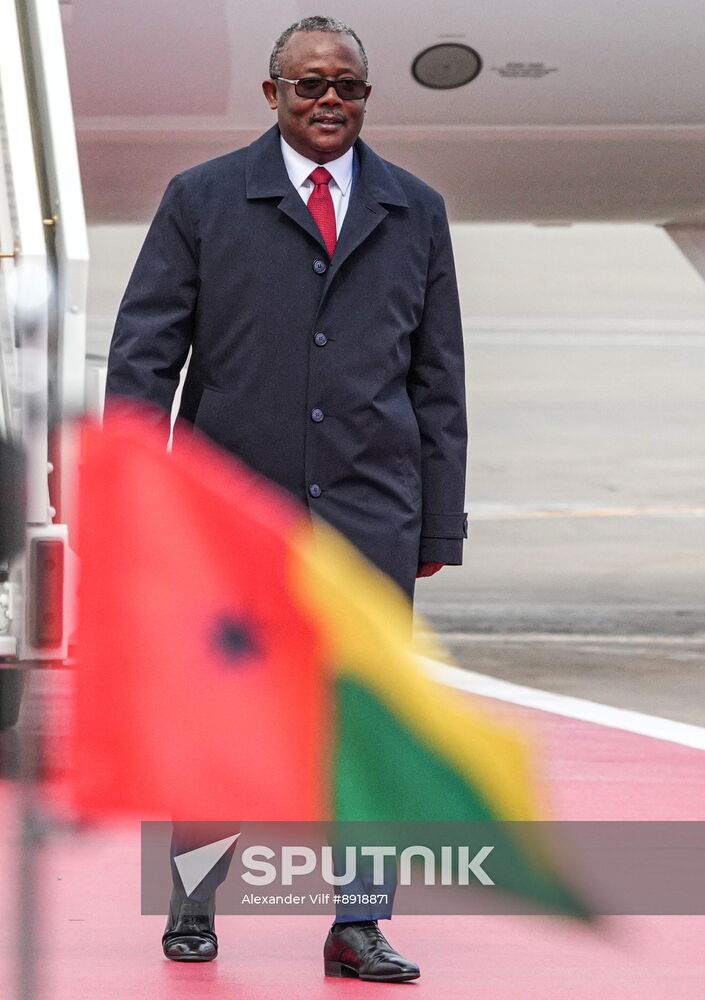 Arrival of President of the Republic of Guinea-Bissau Umaro Sissoco Embalo in Moscow for 80th anniversary of Victory