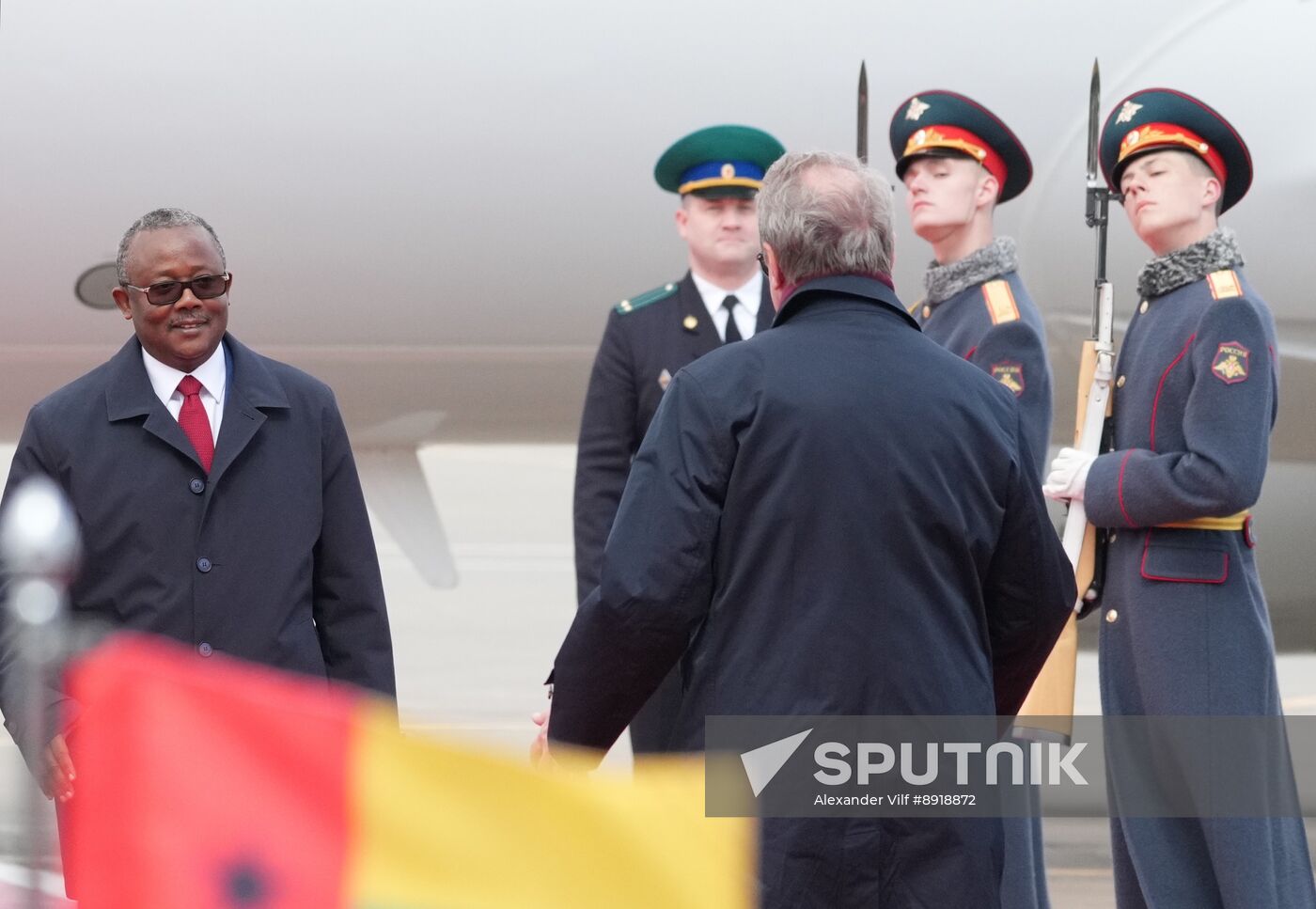 Arrival of President of the Republic of Guinea-Bissau Umaro Sissoco Embalo in Moscow for 80th anniversary of Victory